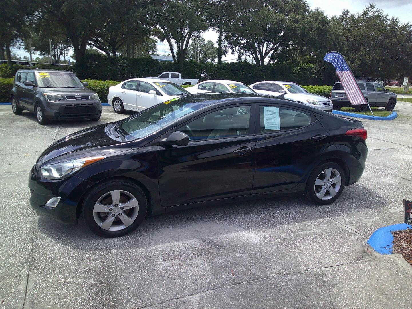 2013 BLACK HYUNDAI ELANTRA GLS; LIMITED (5NPDH4AE9DH) , located at 10405 Abercorn Street, Savannah, GA, 31419, (912) 921-8965, 31.988262, -81.131760 - Photo#1